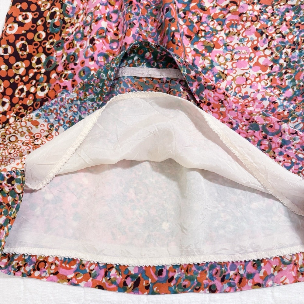 Anthropologie Maeve Dress Size SMALL Confetti Whirl Silk Dress Colorful - Picture 8 of 13